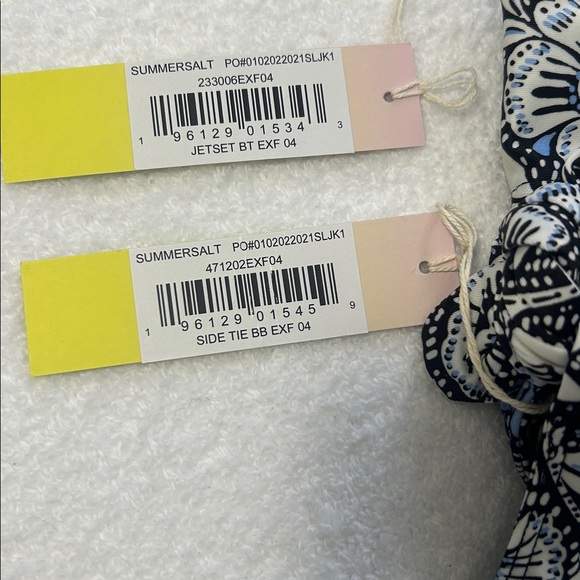 Summersalt 4 Bikini The Jetsetter floral tie front top and side tie bottoms NWT - Picture 8 of 8